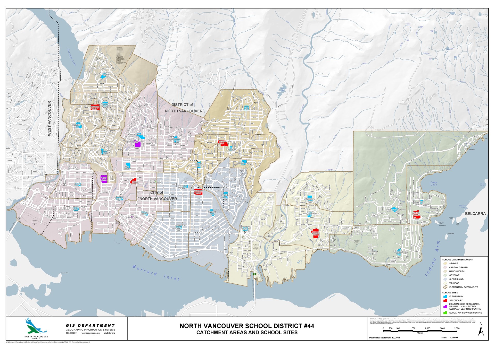 District Map North Vancouver School District