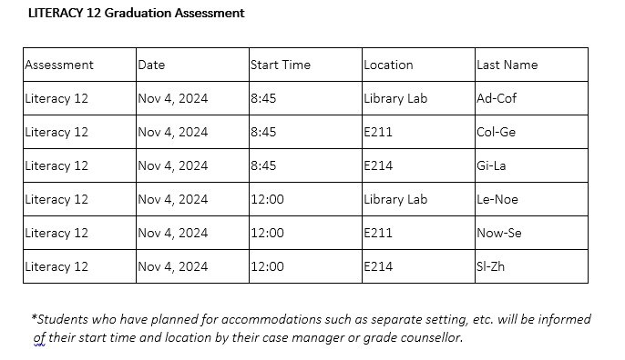 See schedule.jpg